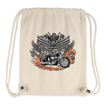 Puissance du moteur du Flame Cruiser - Sac à cordon recyclé Stanley/Stella - blanc naturel - Devant