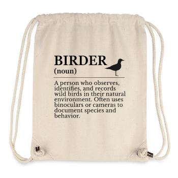 Définition de l’ornithologue - Ornithologues amateurs - Sac à cordon recyclé Stanley/Stella - blanc naturel - Devant