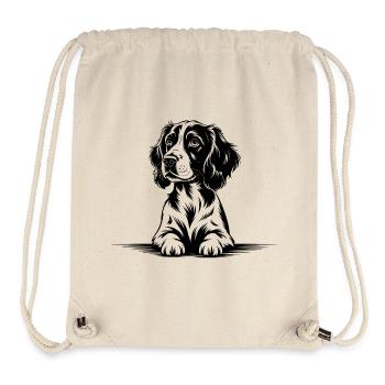 Cocker Spaniel - Sac à cordon recyclé Stanley/Stella - blanc naturel - Devant