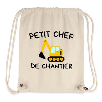Small Construction Manager Construction Excavator - Stanley/Stella Recycled Gym Bag - natural - Front