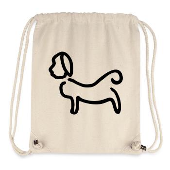 Hund_Silhouette - Sac à cordon recyclé Stanley/Stella - blanc naturel - Devant