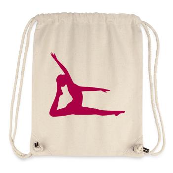 Formes de yoga Silhouettes Pleine conscience - Sac à cordon recyclé Stanley/Stella - blanc naturel - Devant