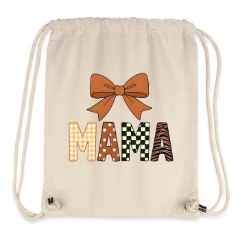 Bunte, verspielte MAMA-Texte mit mädchenhafter Schleife - Stanley/Stella recycelter Gym Bag - Naturweiß - Vorne