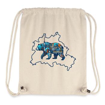Berlin Silhouette: Urban Spirit - Stanley/Stella recycelter Gym Bag - Naturweiß - Vorne
