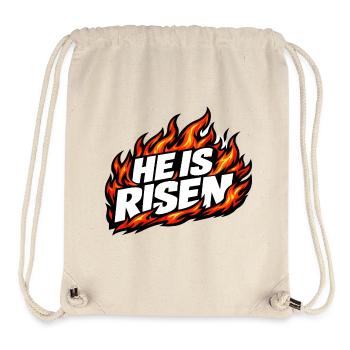He is risen Flammen Vintage - Stanley/Stella recycelter Gym Bag - Naturweiß - Vorne