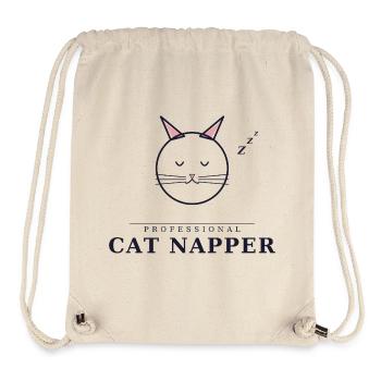 Somnieuse professionnelle de chats - Sac à cordon recyclé Stanley/Stella - blanc naturel - Devant