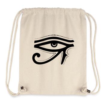 Linkes Auge des Horus - Stanley/Stella recycelter Gym Bag - Naturweiß - Vorne