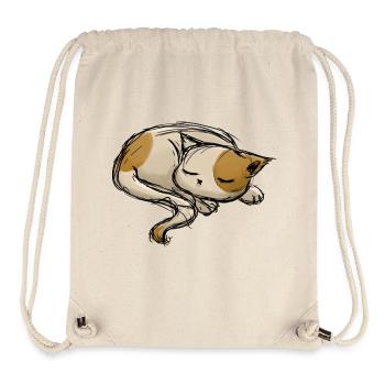 Sleeping cat stroke drawing - Stanley/Stella Recycled Gym Bag - natural - Front