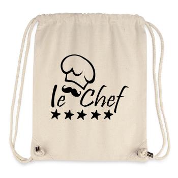 Le Chef - Sac à cordon recyclé Stanley/Stella - blanc naturel - Devant