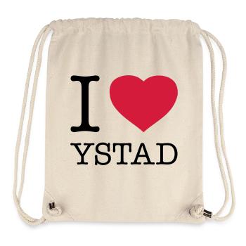 J’AIME YSTAD Schweden Suède - Sac à cordon recyclé Stanley/Stella - blanc naturel - Devant