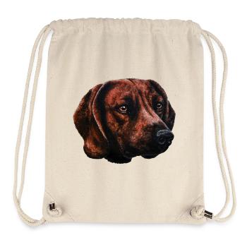 Portrait de chien de soudage - Sac à cordon recyclé Stanley/Stella - blanc naturel - Devant