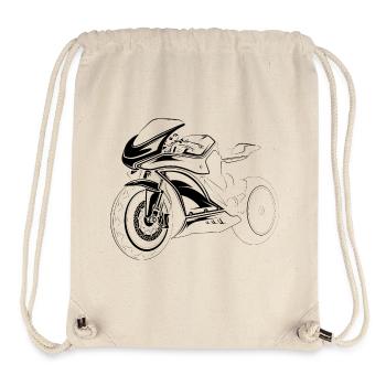 Motorcycle icon illustration race bike biker icon - Stanley/Stella Recycled Gym Bag - natural - Front