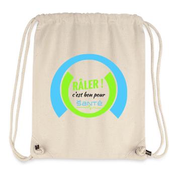 Râler c'est bon pour la santé - Sac à cordon recyclé Stanley/Stella - blanc naturel - Devant