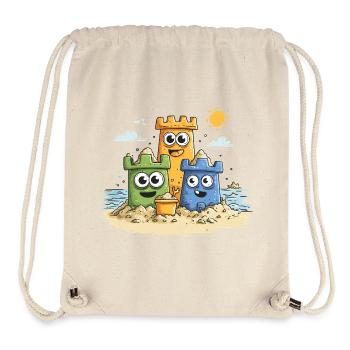 Sandkasten Helden am Strand - Stanley/Stella recycelter Gym Bag - Naturweiß - Vorne