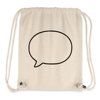 Sprechblase Comic selbst gestalten personalisieren - Stanley/Stella recycelter Gym Bag - Naturweiß - Vorne