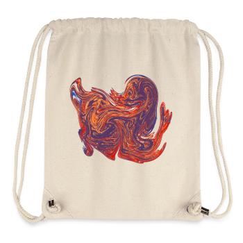 Farbwirbel-Herz Marmormuster - Stanley/Stella recycelter Gym Bag - Naturweiß - Vorne