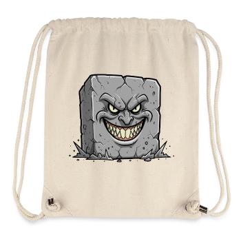 Cartoon Grabstein Grimmisches Grinsen - Stanley/Stella recycelter Gym Bag - Naturweiß - Vorne