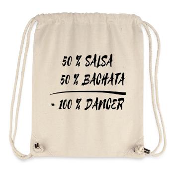50% Salsa + 50% Bachata = 100% Dancer - Stanley/Stella Recycled Gym Bag - natural - Front
