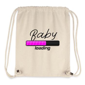 Baby loading - Bébé en route ! Grossesse - Sac à cordon recyclé Stanley/Stella - blanc naturel - Devant