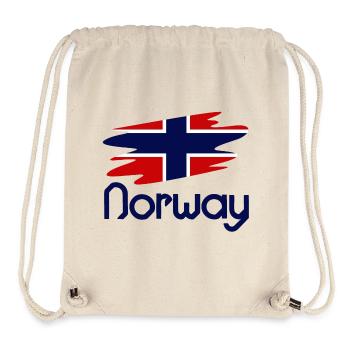 Drapeau Norvège - Design - Sac à cordon recyclé Stanley/Stella - blanc naturel - Devant