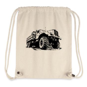 Camion KrAZ | RDA | Cyclomoteur | Camion | Technologie - Sac à cordon recyclé Stanley/Stella - blanc naturel - Devant