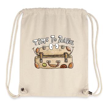 Time To Travel I Suitcase Holiday Trip - Stanley/Stella Recycled Gym Bag - natural - Front