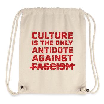 La culture contre le fascisme - Sac à cordon recyclé Stanley/Stella - blanc naturel - Devant