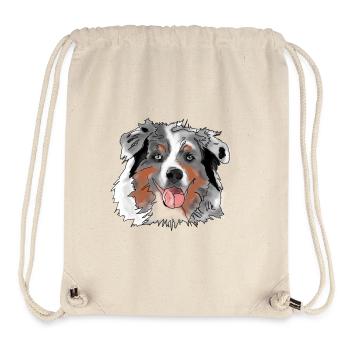 Australian Shepherd - Stanley/Stella recycelter Gym Bag - Naturweiß - Vorne