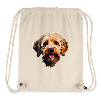 Dog in Polygon Style - Stanley/Stella Recycled Gym Bag - natural - Front