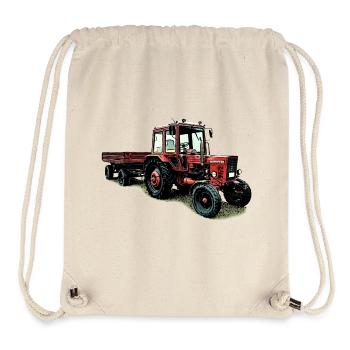 Biélorussie MTS 80 avec remorque - Sac à cordon recyclé Stanley/Stella - blanc naturel - Devant