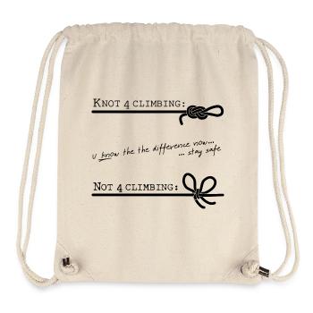 K-not 4 climbing - pureblack - DIGITAL - Stanley/Stella recycelter Gym Bag - Naturweiß - Vorne