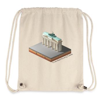 Brandenburger Tor - Stanley/Stella recycelter Gym Bag - Naturweiß - Vorne
