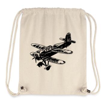 Propeller Airplane Graphic - Stanley/Stella Recycled Gym Bag - natural - Front