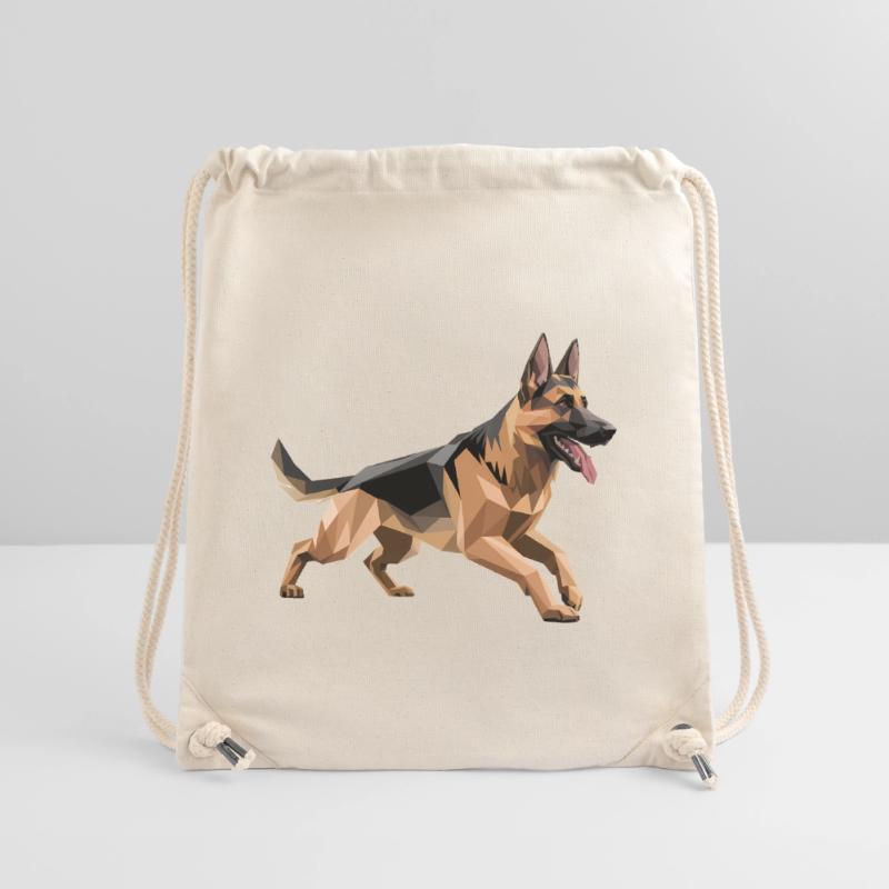 German Shepherd - Cool Low Poly Logo Stanley/Stella Recycled Gym Bag