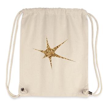 Goldener Glitzer Funkeln - Stanley/Stella recycelter Gym Bag - Naturweiß - Vorne