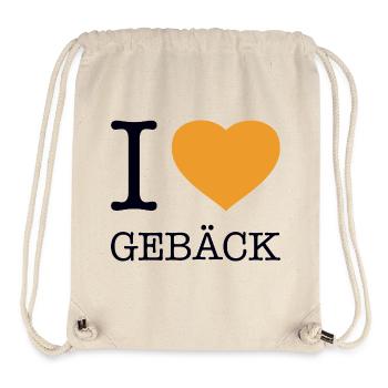 I love Gebäck - Stanley/Stella recycelter Gym Bag - Naturweiß - Vorne