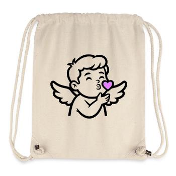 Ange Cupidon mignon | Amour et Saint-Valentin - Sac à cordon recyclé Stanley/Stella - blanc naturel - Devant