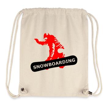 Snowboarding - Stanley/Stella recycelter Gym Bag - Naturweiß - Vorne