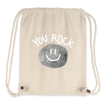 You Rock Minimal Statement Kieselstein - Sac à cordon recyclé Stanley/Stella - blanc naturel - Devant