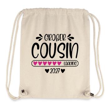 Big Cousin 2027 barre de chargement à cœur - Sac à cordon recyclé Stanley/Stella - blanc naturel - Devant