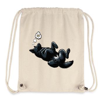 Schwarzer Schäferhund Schäferhundbesitzer  - Stanley/Stella recycelter Gym Bag - Naturweiß - Vorne