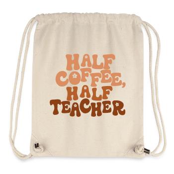 Half Coffee, Half Teacher - Stanley/Stella Recycled Gym Bag - natural - Front