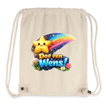 Wunschstern und Regenbogenblüte - Stanley/Stella recycelter Gym Bag - Naturweiß - Vorne