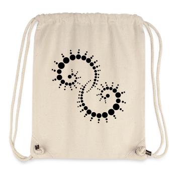 Stilisiertes Fossil im Ammonit-Stil - Stanley/Stella recycelter Gym Bag - Naturweiß - Vorne