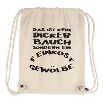 Dicker Bauch Feinkostgewölbe für dicke Männer - Stanley/Stella recycelter Gym Bag - Naturweiß - Vorne
