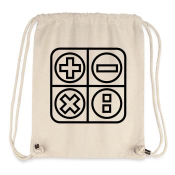 Berechnen Sie das Schattenbild des Logo-Emblems - Stanley/Stella recycelter Gym Bag - Naturweiß - Vorne