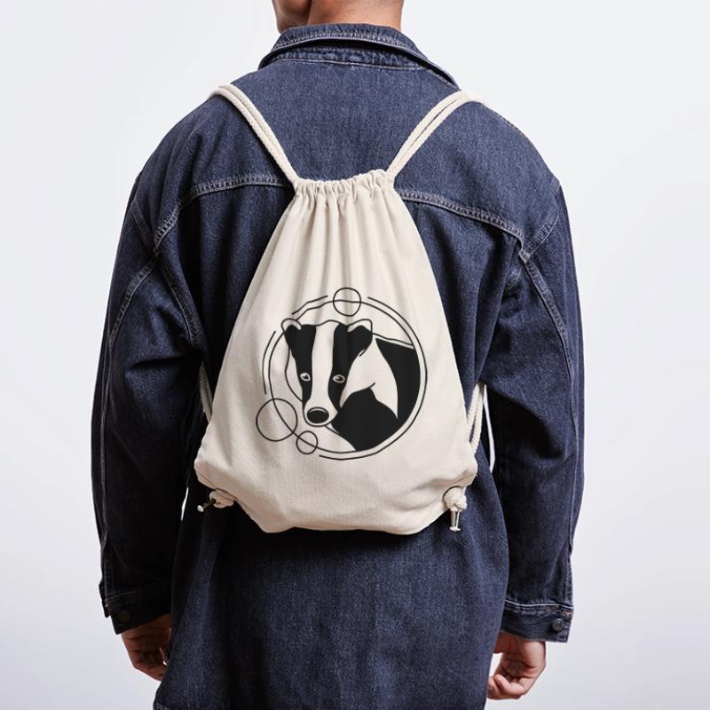 Badger in Geometric Shape - Line Art Design Stanley/Stella Recycled Gym Bag