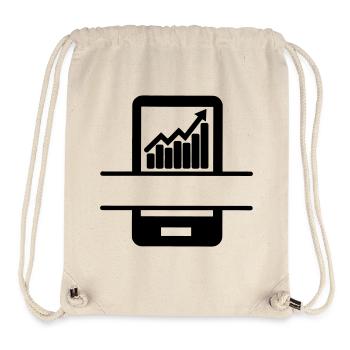 Meilleur graphique de résultats dans smartphone - Sac à cordon recyclé Stanley/Stella - blanc naturel - Devant