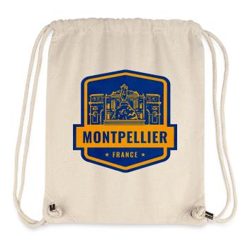 Montpellier Frankreich Abzeichen - Stanley/Stella recycelter Gym Bag - Naturweiß - Vorne