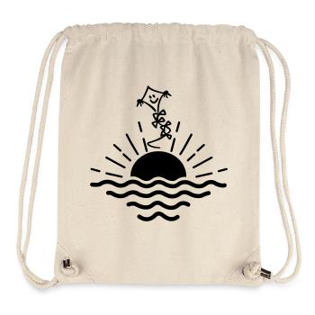 Drachen bei Sonnenuntergang - Stanley/Stella recycelter Gym Bag - Naturweiß - Vorne